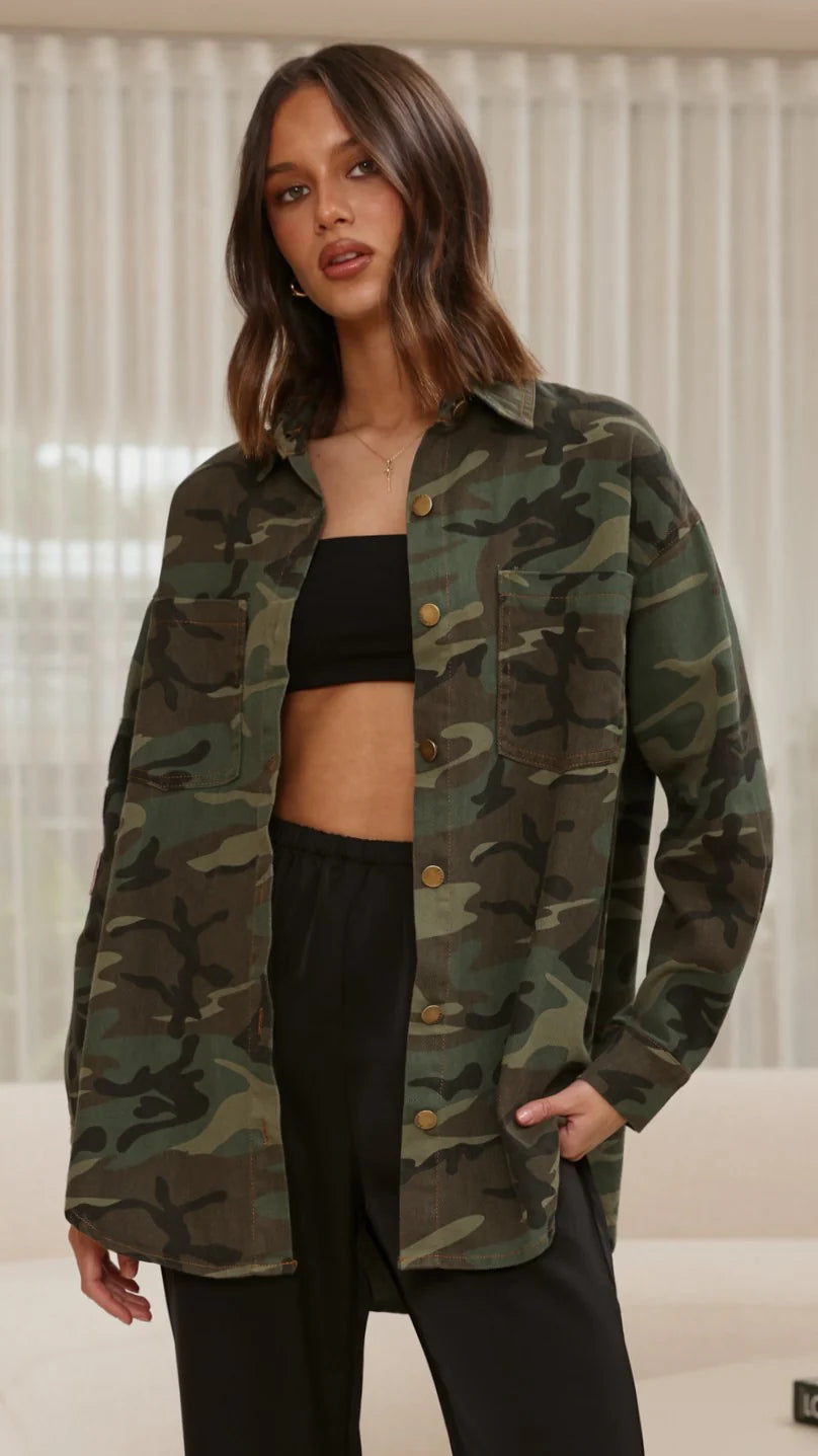 Kennedy Cameo Shacket | Green-2