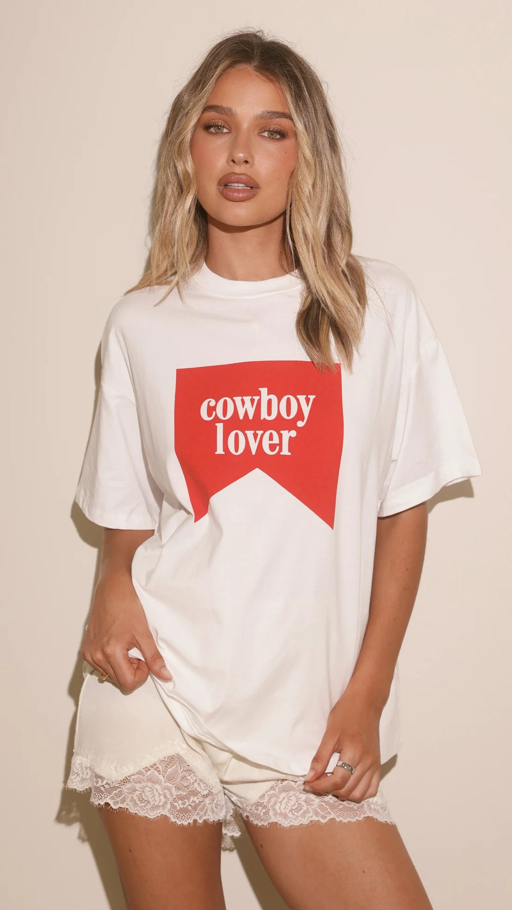 Cowboy Lover Tee | White