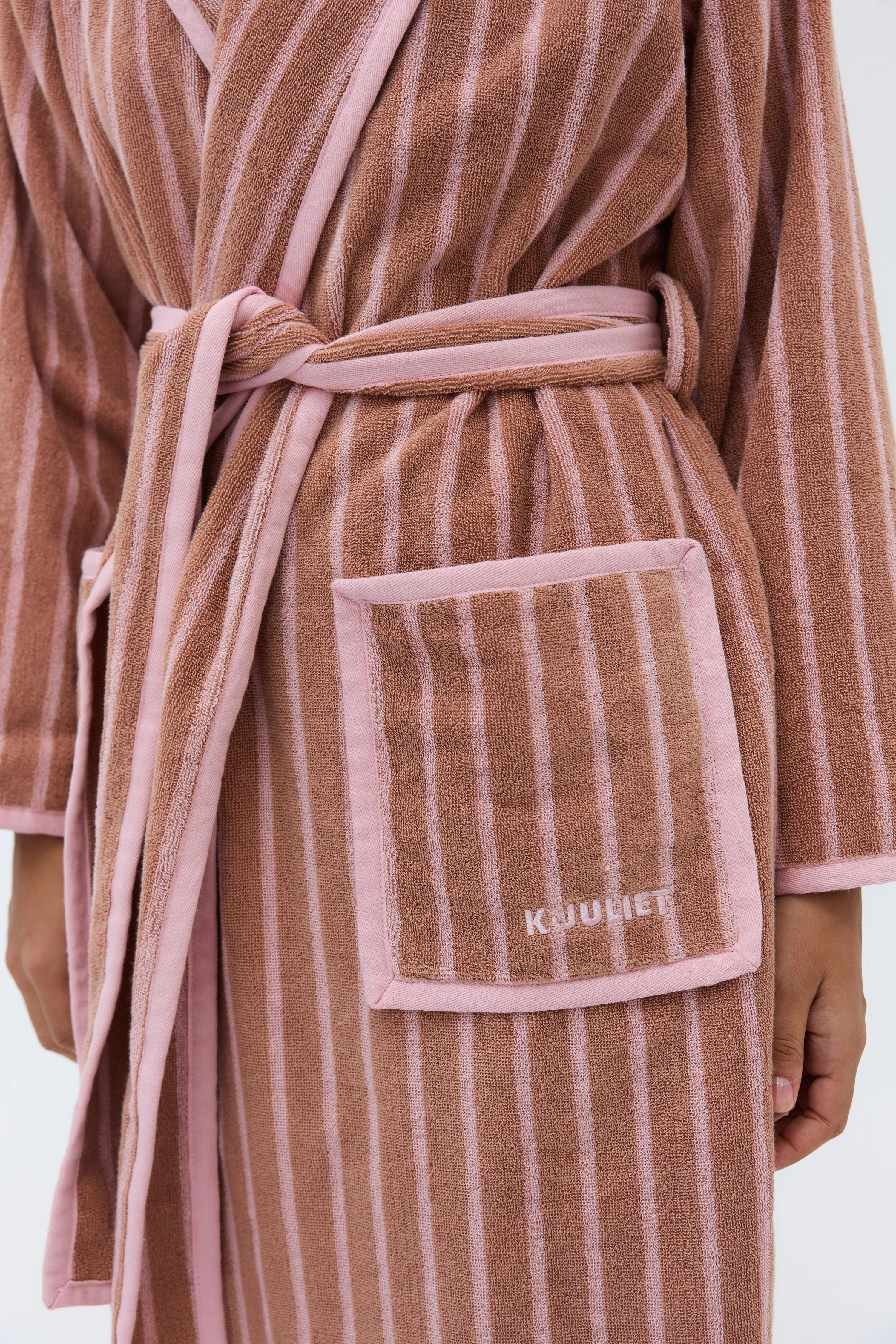 K Juliet Winter Robe | Tan Stripe