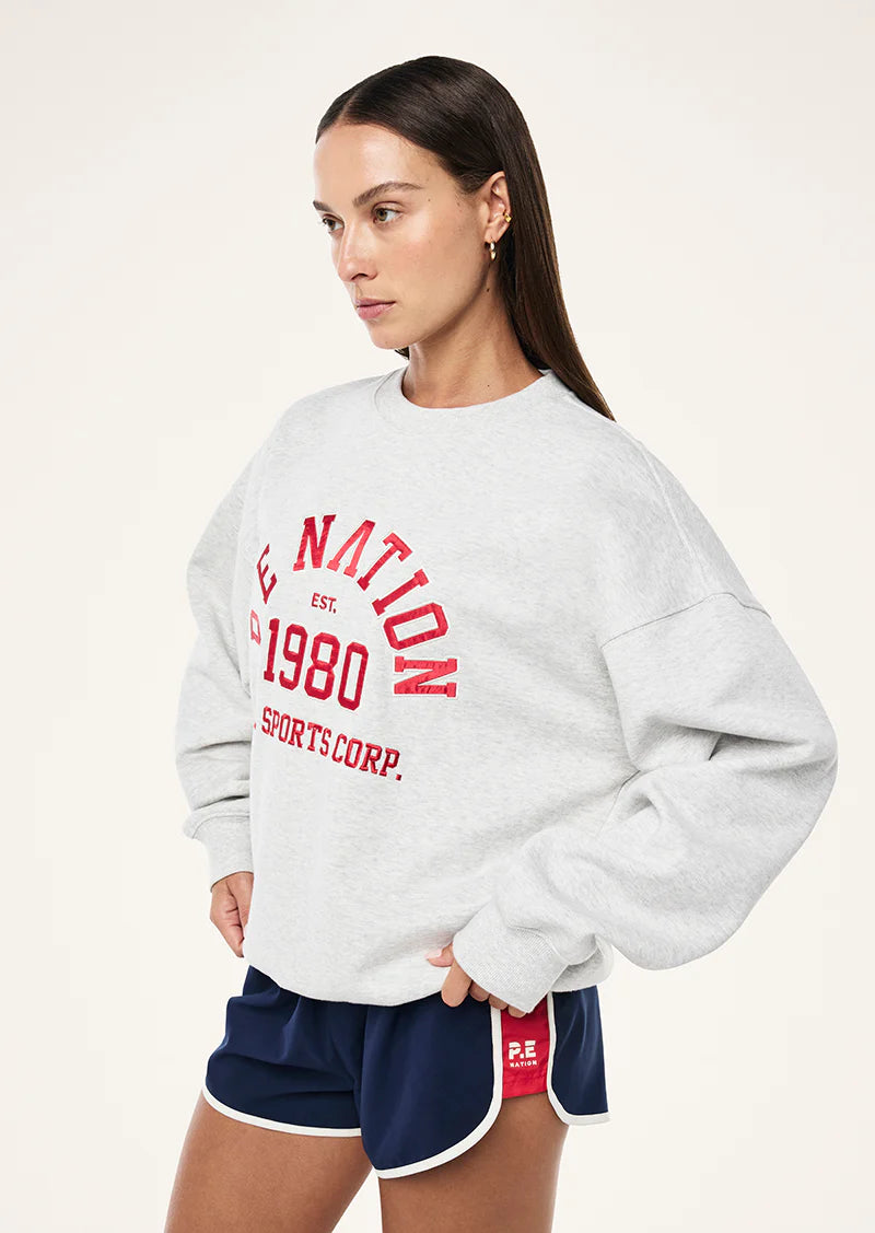 Backspin Sweat | Grey Marle-3