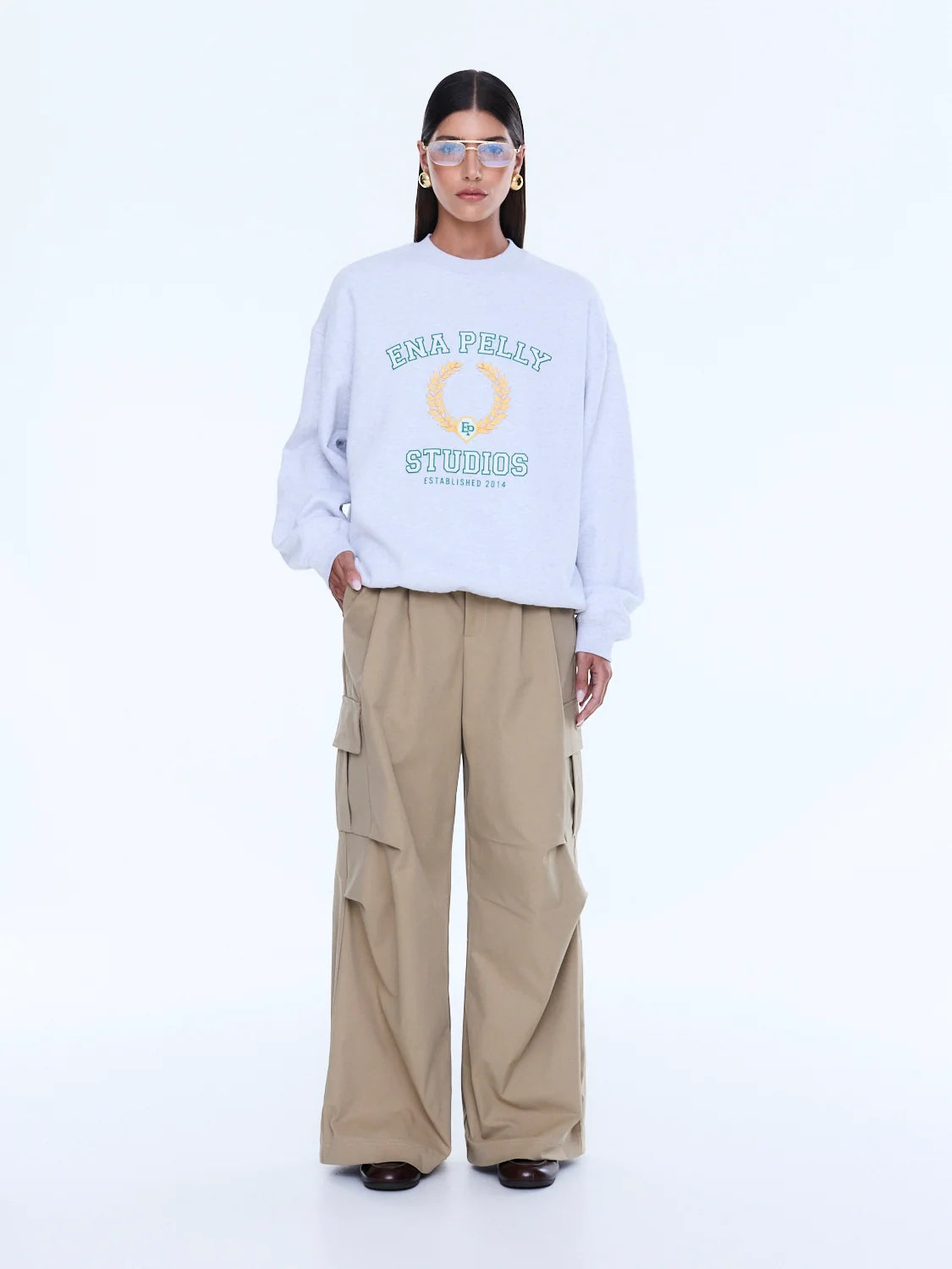 Mila Oversized Sweater | White Marle