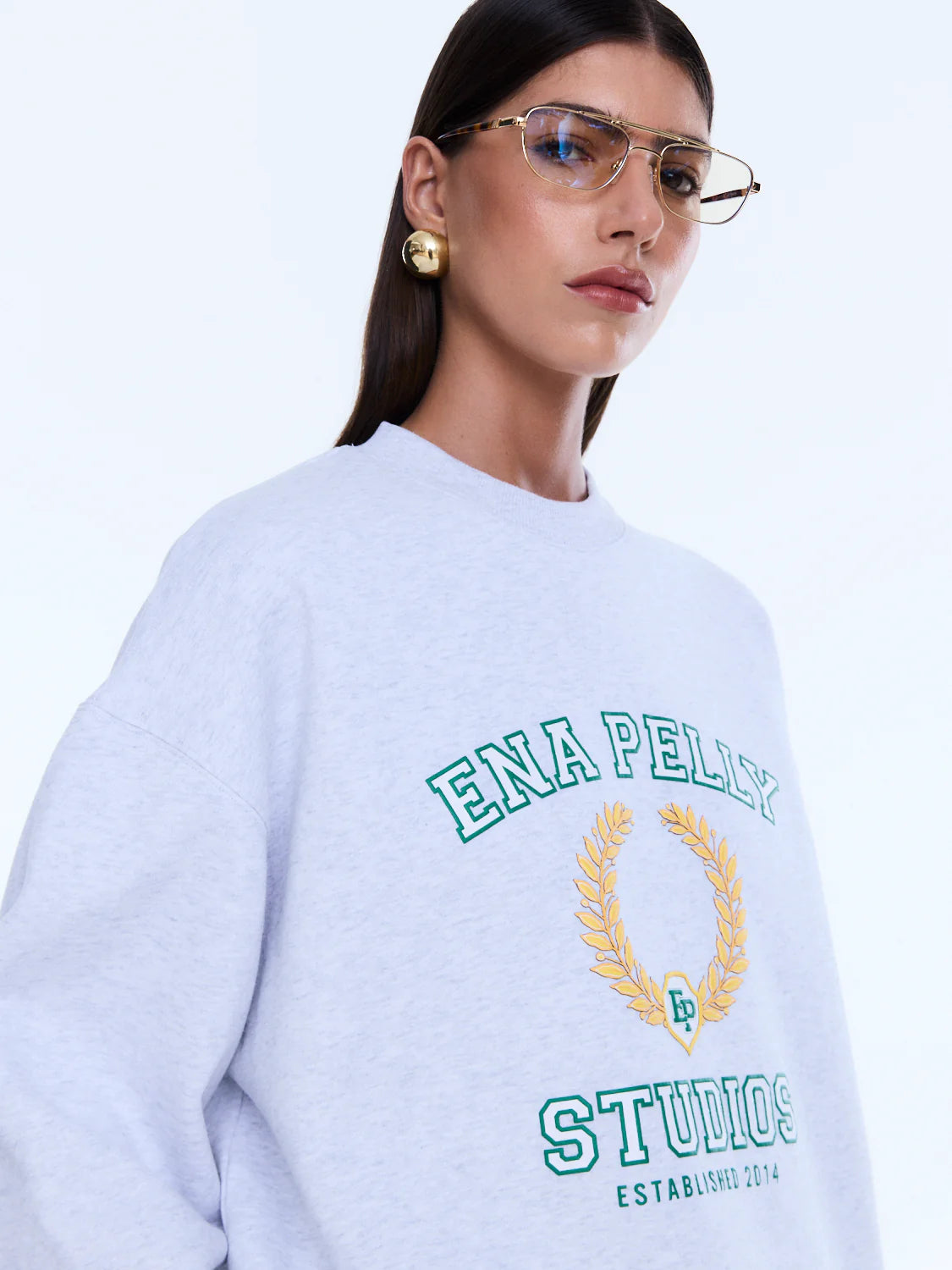 Mila Oversized Sweater | White Marle-5