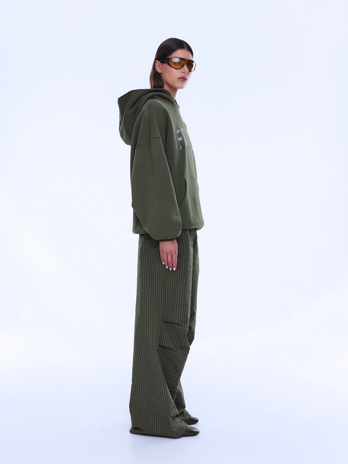 Cassie Oversized Hoodie | Washed Olive-2