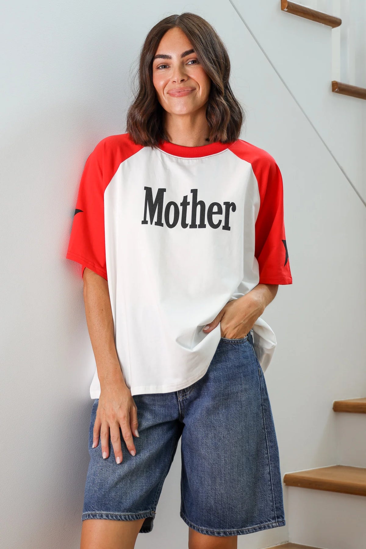 Mother Tee | Red/White-1