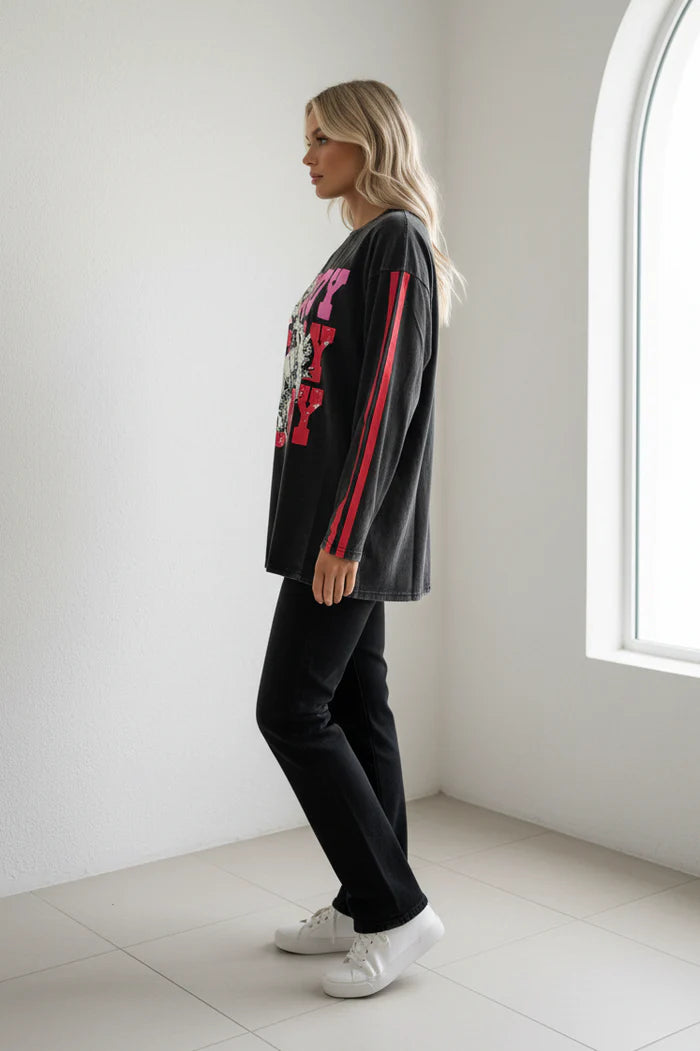 Howdy Long Sleeve | Charcoal-3