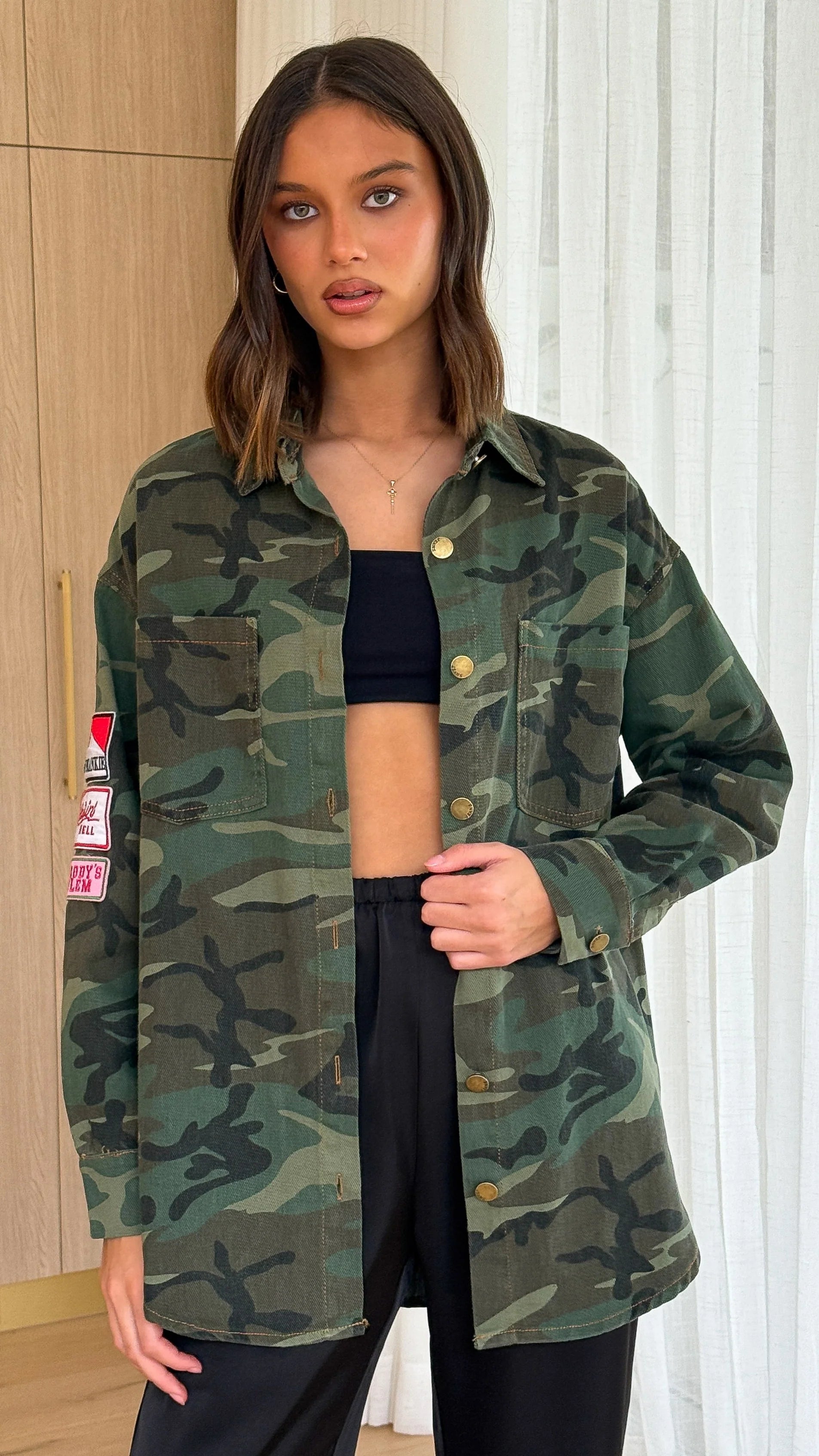 Kennedy Cameo Shacket | Green