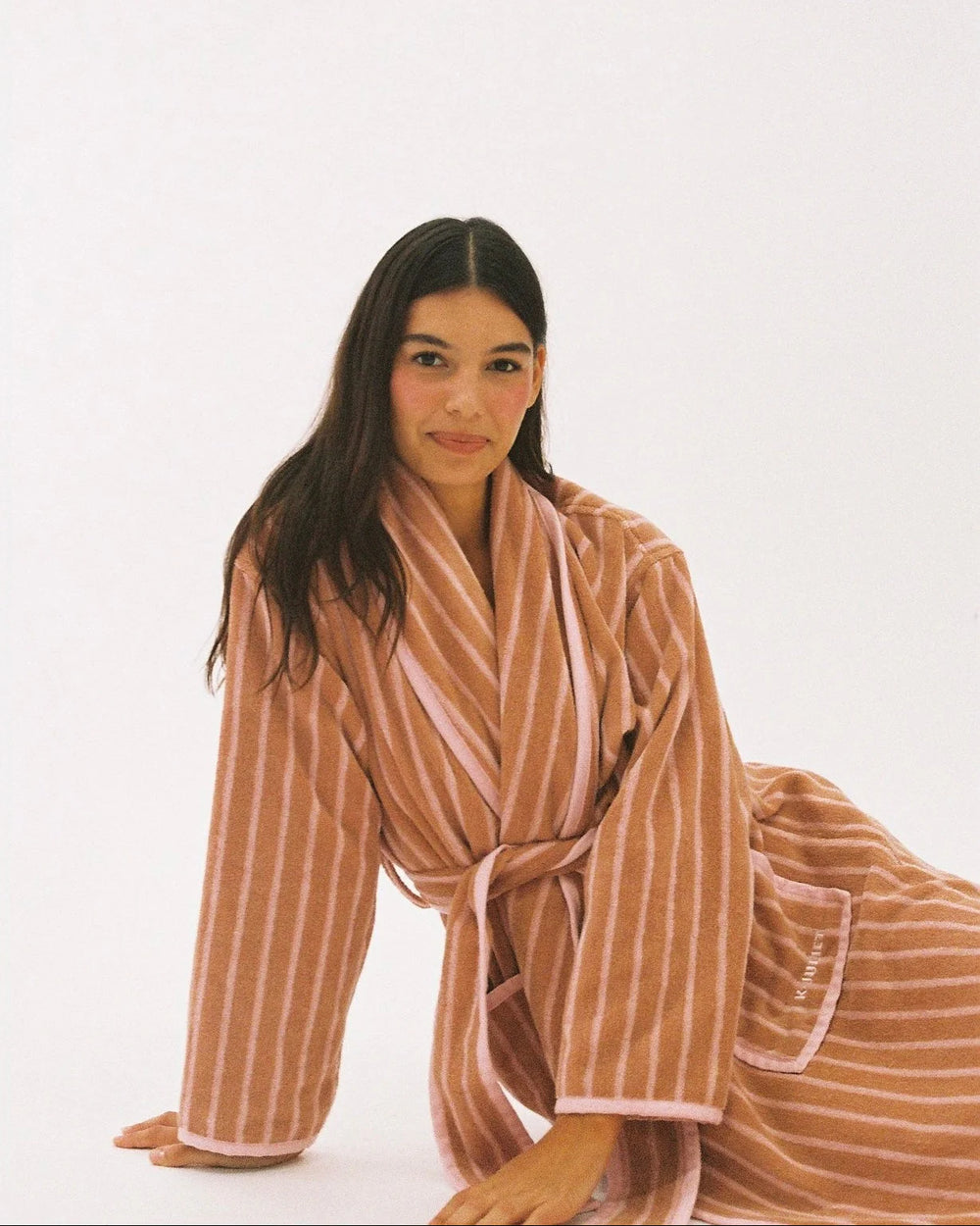 K Juliet Winter Robe | Tan Stripe