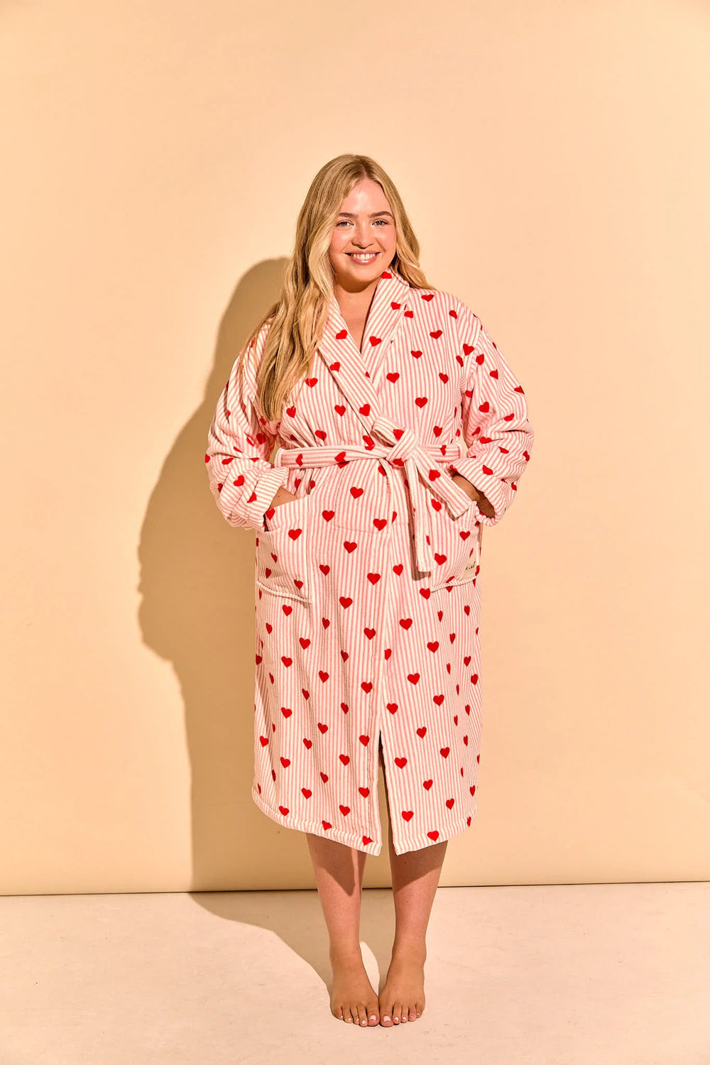 K Juliet Winter Robe | Pink Hearts