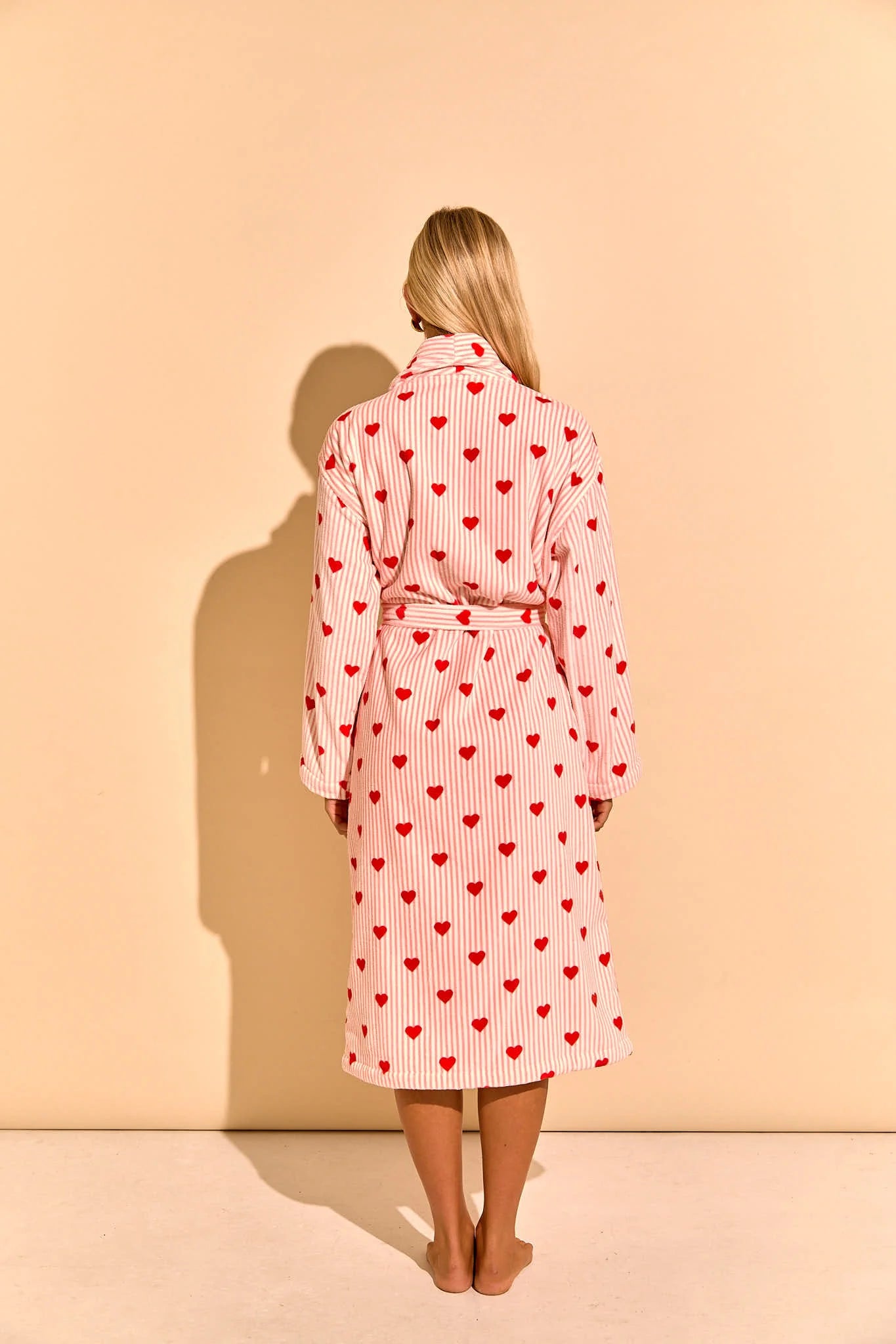 K Juliet Winter Robe | Pink Hearts-4