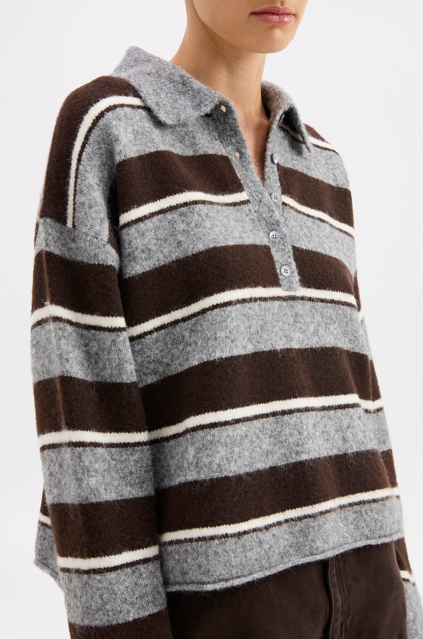 Maia Rugby Knit | Charcoal Stripe-6