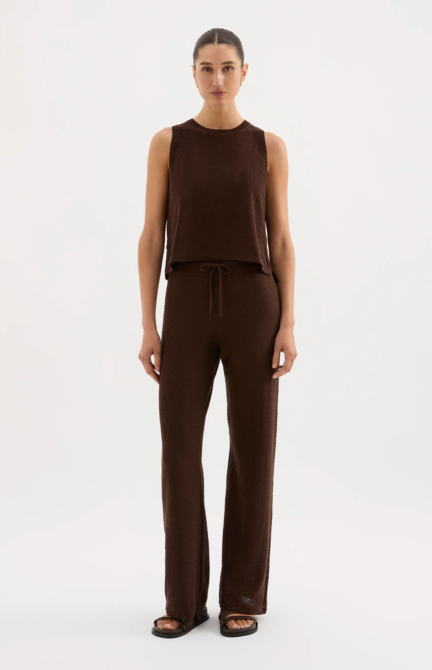 Zosia Knit Pant | Chocolate