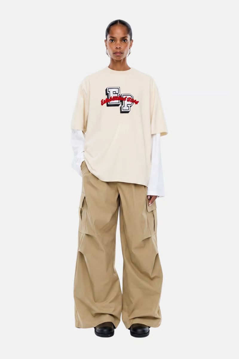 Pelly Collegiate Long Sleeve Top | Off White