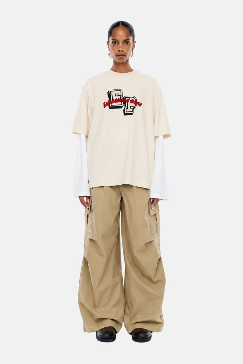 Pelly Collegiate Long Sleeve Top | Off White-3