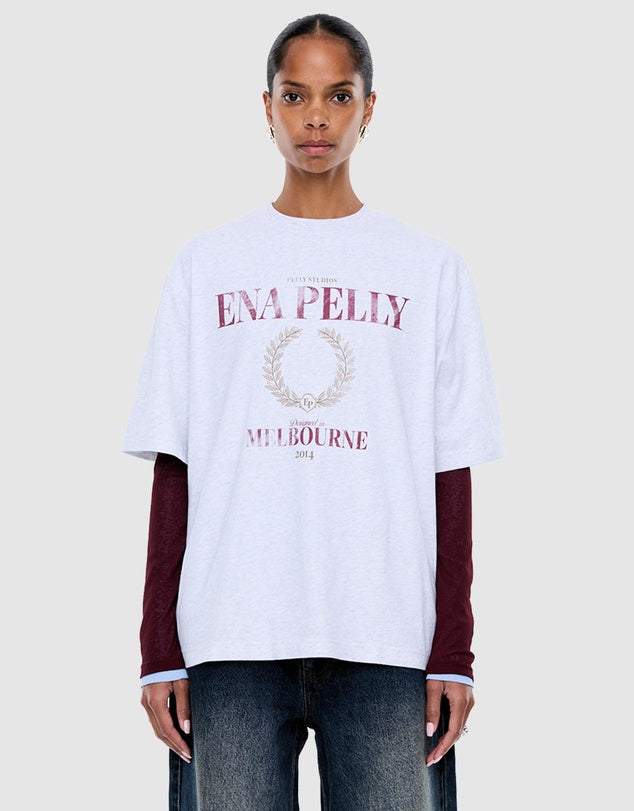 Sophia Relaxed Tee | White Marle