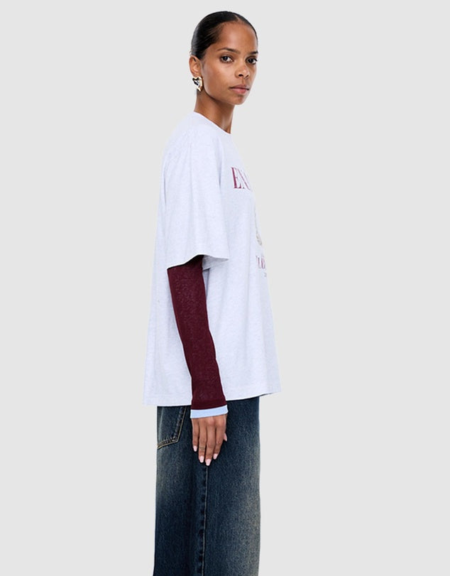 Sophia Relaxed Tee | White Marle-3