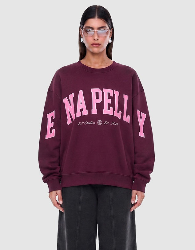 Mila Overszied Sweater | Deep Cherry