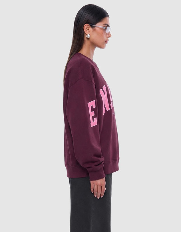 Mila Overszied Sweater | Deep Cherry-2