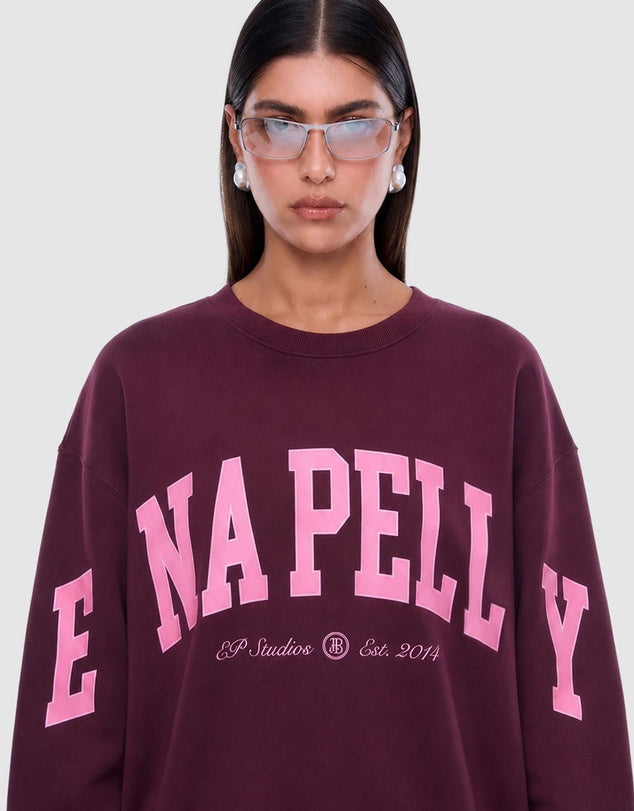 Mila Overszied Sweater | Deep Cherry-4